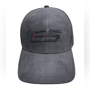 E5 Wheels Suede-Feel Adjustable Unisex Black with Red Billed Cap